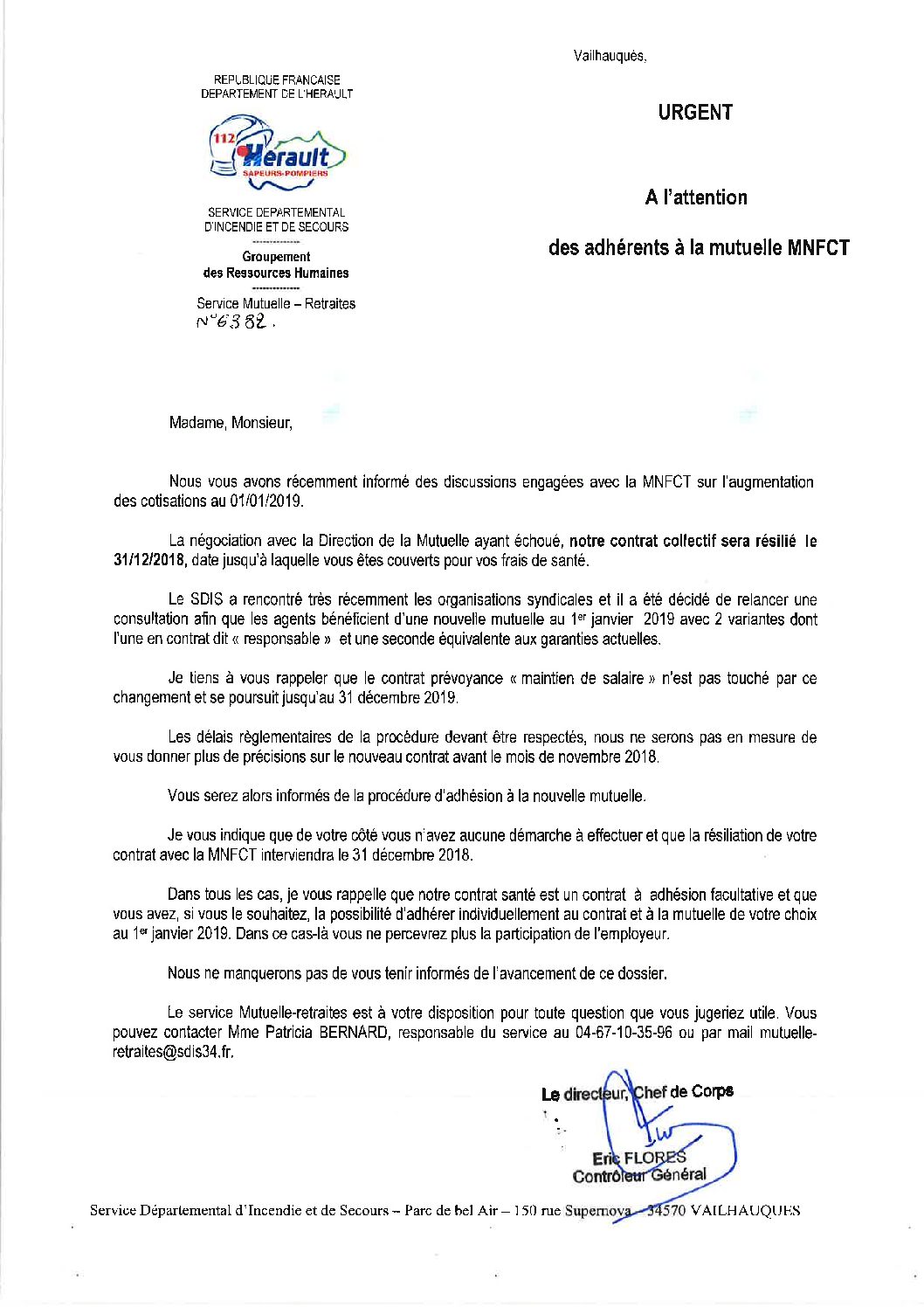 Note Mutuelle  SDIS34